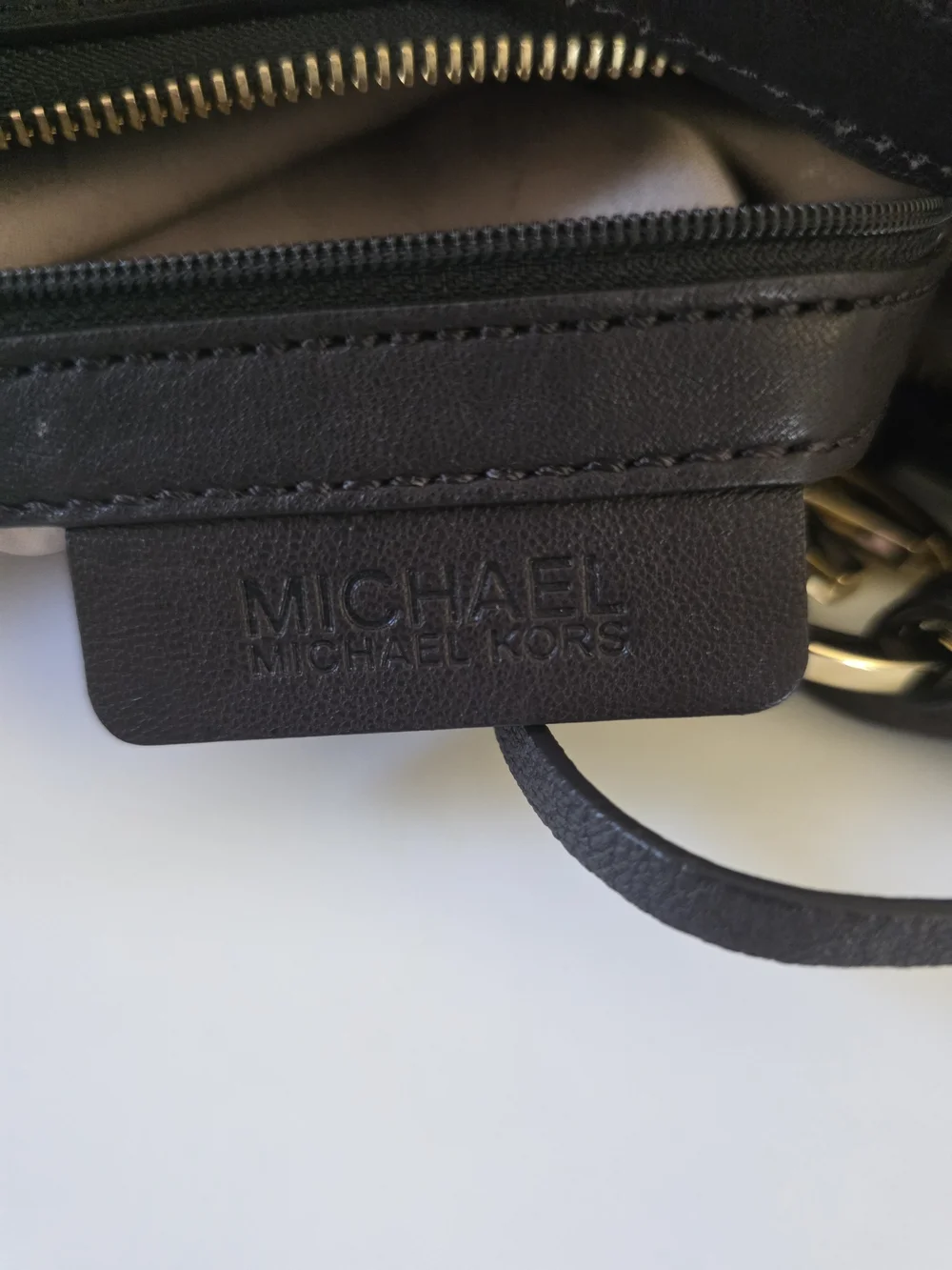 Michael Kors Rhea Studded  Shoulder/Crossbody Dark Chocolate Leather Fringe-New